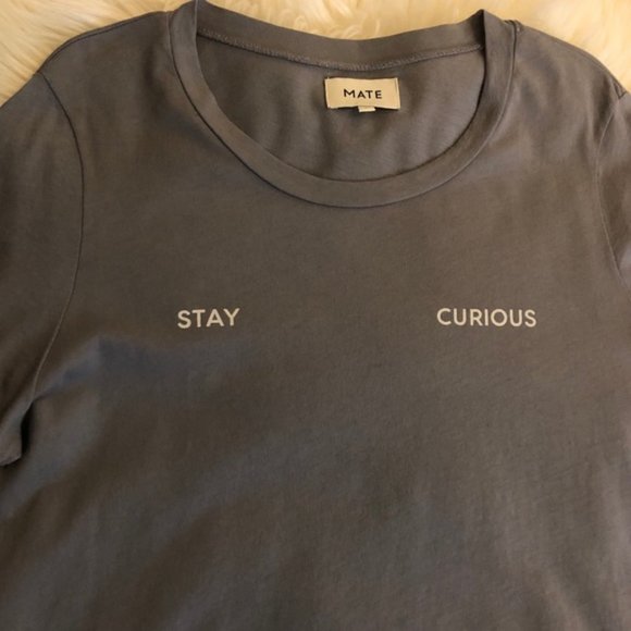 MATE the Label Stay Curious Crewneck T-shirt - Size Large - Picture 6 of 11